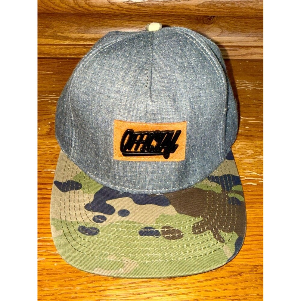 Official Camo Hat with Leather Closure Strapback and Official Patch